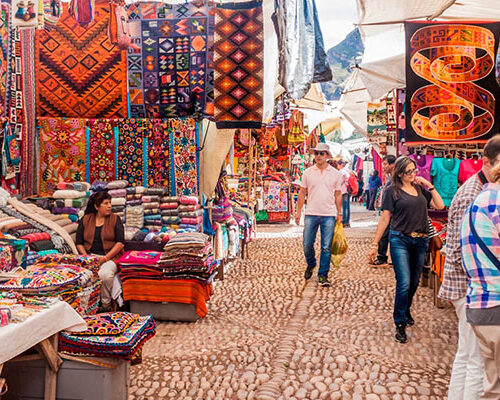 El mercado artesanal de Pisac